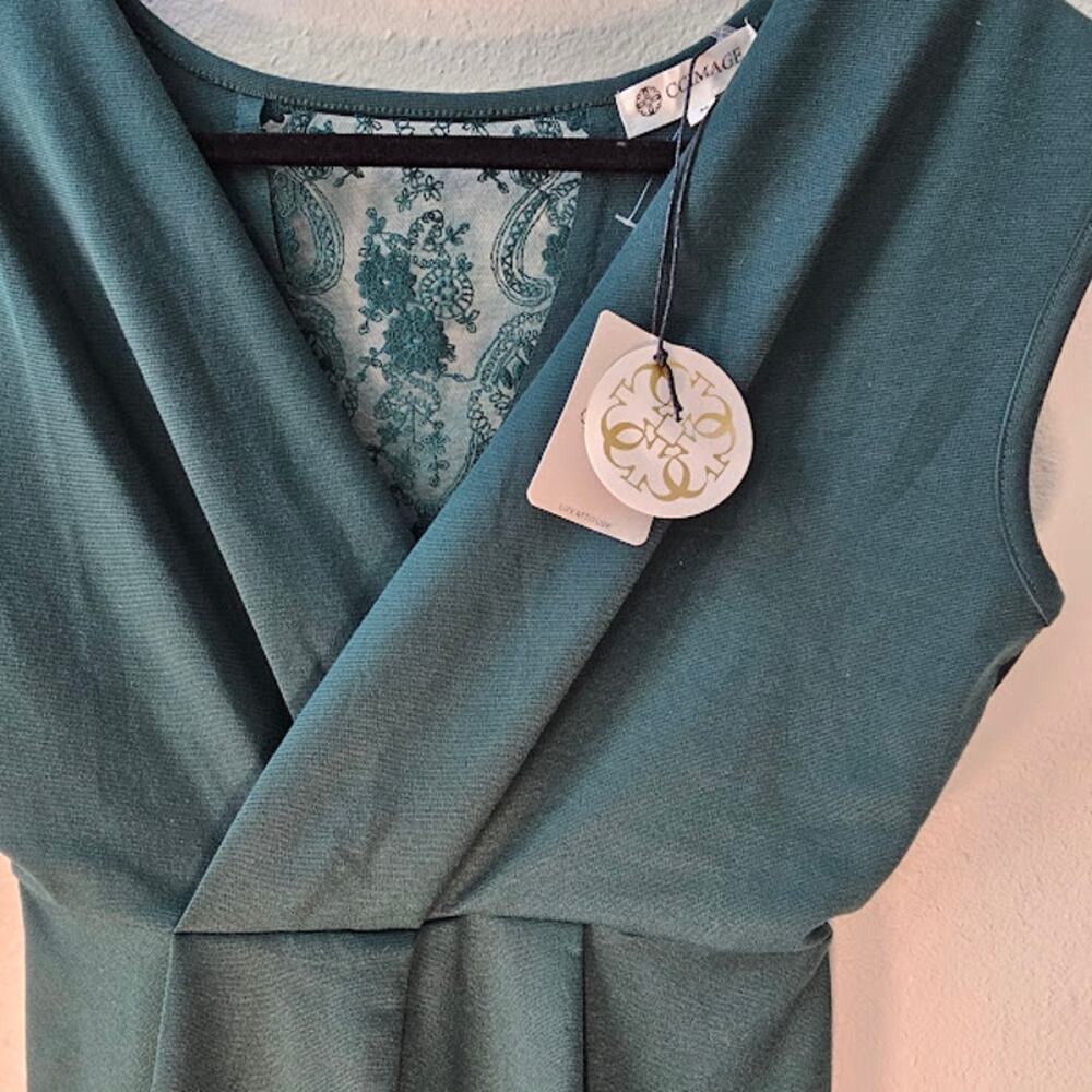 CCImage Dark Green Pencil Dress- Women's Medium